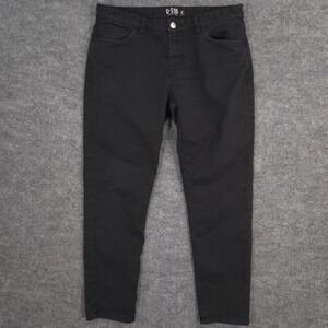 Under‎ 5'10 Pants Mens 32X28 Black Garment Dyed 5 Pocket Stretch Preppy Casual
